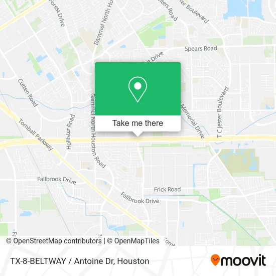 TX-8-BELTWAY / Antoine Dr map