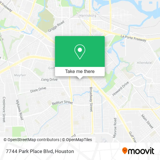 Mapa de 7744 Park Place Blvd