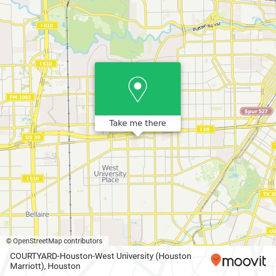 Mapa de COURTYARD-Houston-West University (Houston Marriott)