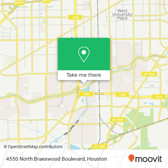 4550 North Braeswood Boulevard map