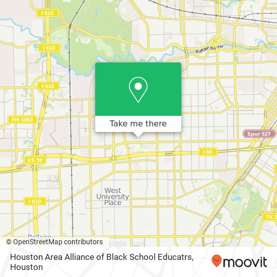 Mapa de Houston Area Alliance of Black School Educatrs