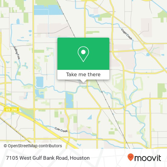 7105 West Gulf Bank Road map