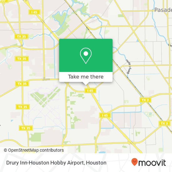 Drury Inn-Houston Hobby Airport map