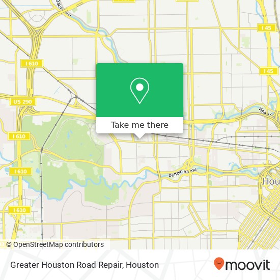 Mapa de Greater Houston Road Repair