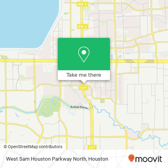 West Sam Houston Parkway North map