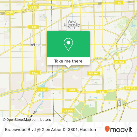 Mapa de Braeswood Blvd @ Glen Arbor Dr 3801