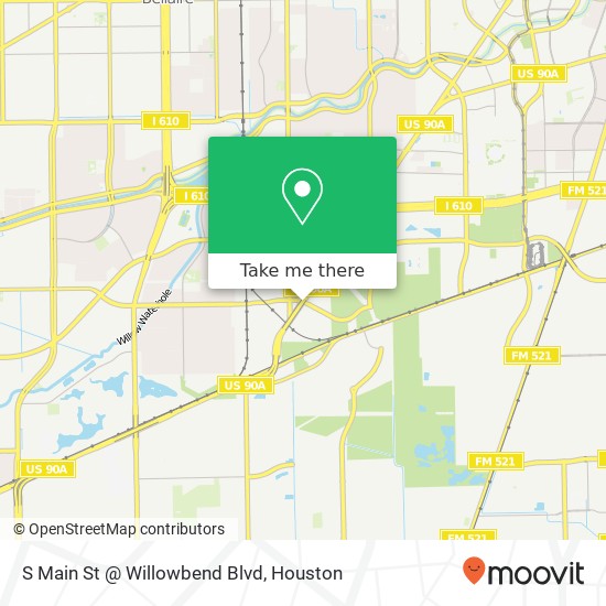 Mapa de S Main St @ Willowbend Blvd