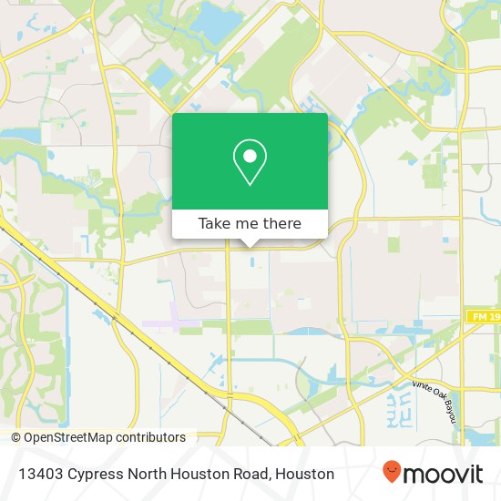 13403 Cypress North Houston Road map