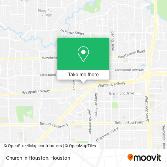 Mapa de Church in Houston