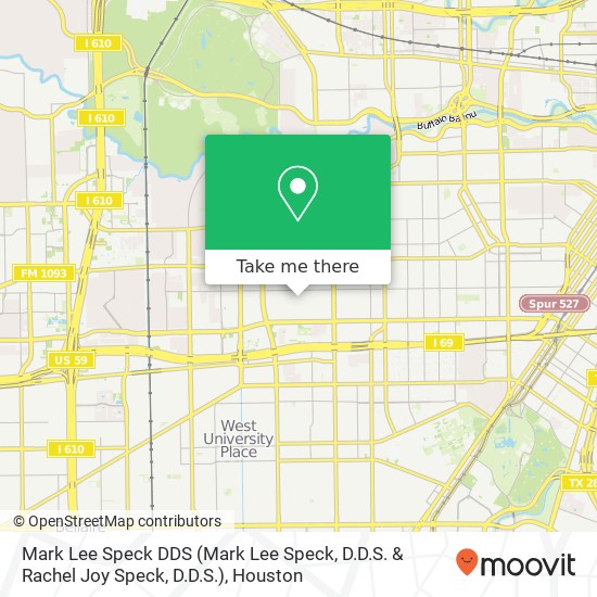 Mapa de Mark Lee Speck DDS (Mark Lee Speck, D.D.S. & Rachel Joy Speck, D.D.S.)