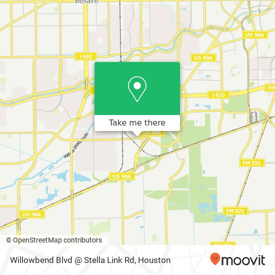 Willowbend Blvd @ Stella Link Rd map