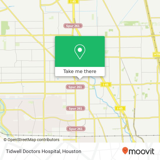 Tidwell Doctors Hospital map