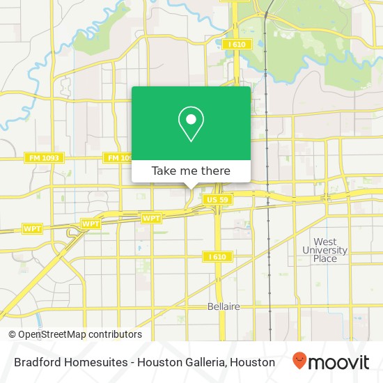 Bradford Homesuites - Houston Galleria map