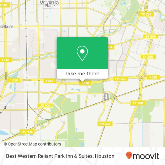 Best Western Reliant Park Inn & Suites map