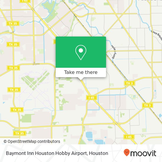 Baymont Inn Houston Hobby Airport map