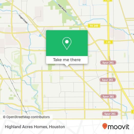 Mapa de Highland Acres Homes