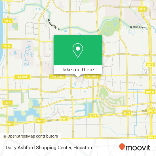 Mapa de Dairy Ashford Shopping Center