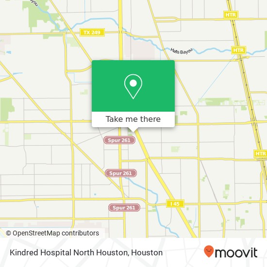 Kindred Hospital North Houston map