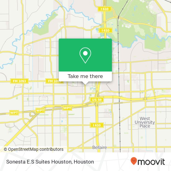 Sonesta E.S Suites Houston map