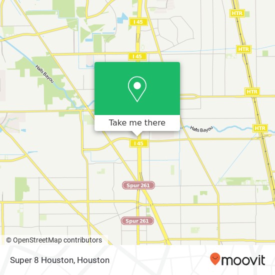 Mapa de Super 8 Houston