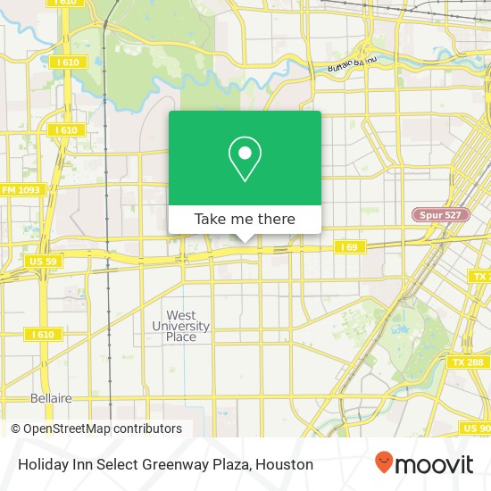 Holiday Inn Select Greenway Plaza map