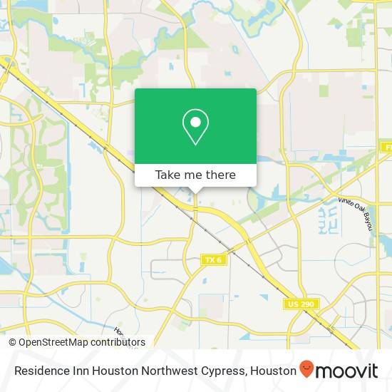 Residence Inn Houston Northwest Cypress map