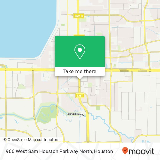 966 West Sam Houston Parkway North map