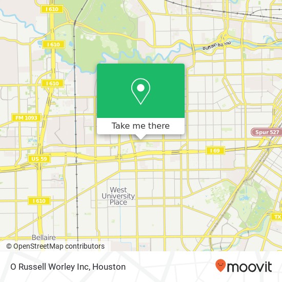 O Russell Worley Inc map