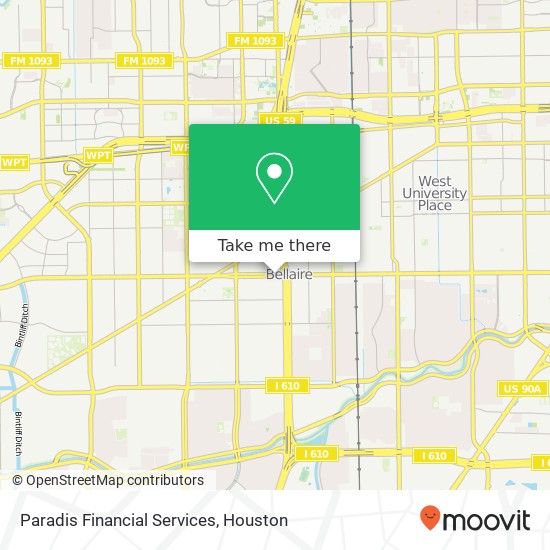 Paradis Financial Services map