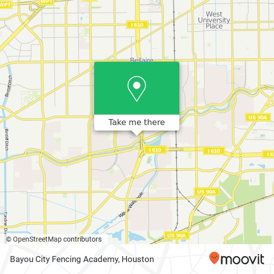 Bayou City Fencing Academy map