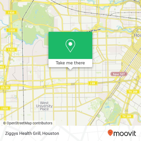 Mapa de Ziggys Health Grill