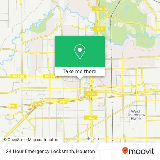 24 Hour Emergency Locksmith map