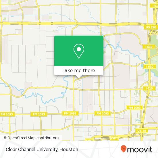 Clear Channel University map