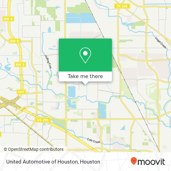 United Automotive of Houston map