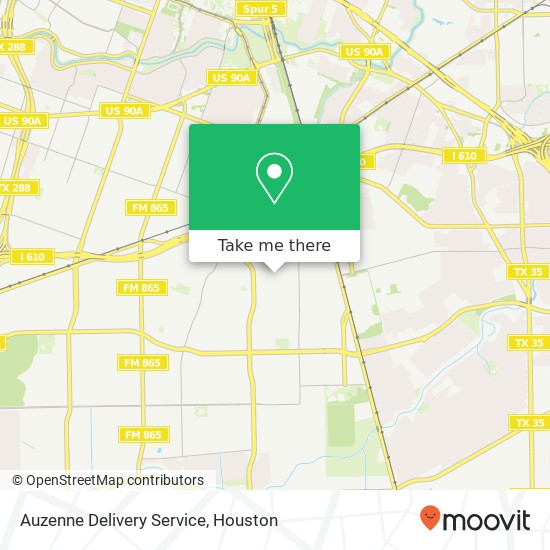 Mapa de Auzenne Delivery Service