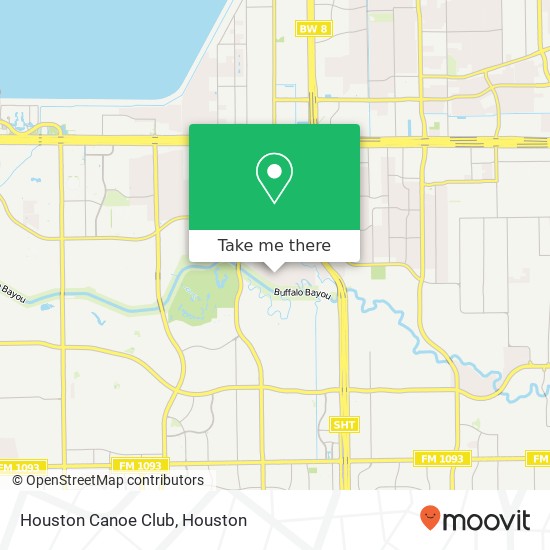 Houston Canoe Club map