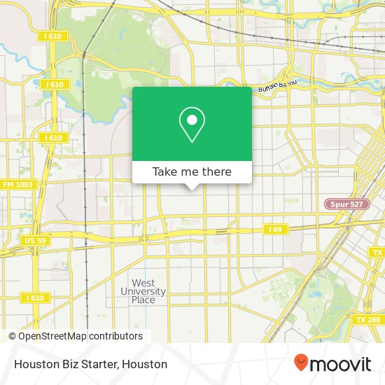 Mapa de Houston Biz Starter