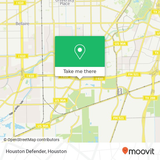 Mapa de Houston Defender