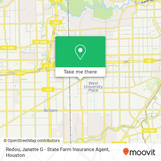 Redou, Janette G - State Farm Insurance Agent map