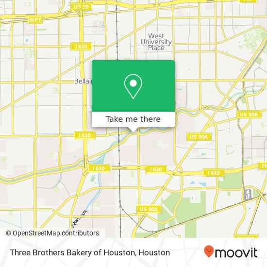 Three Brothers Bakery of Houston map