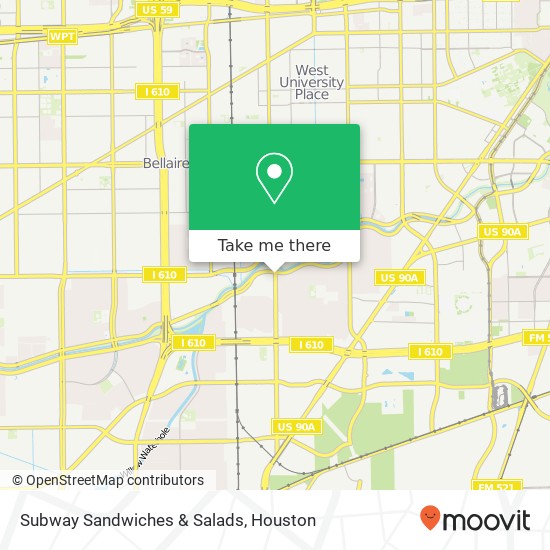 Mapa de Subway Sandwiches & Salads