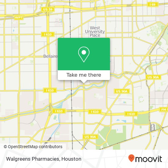 Mapa de Walgreens Pharmacies