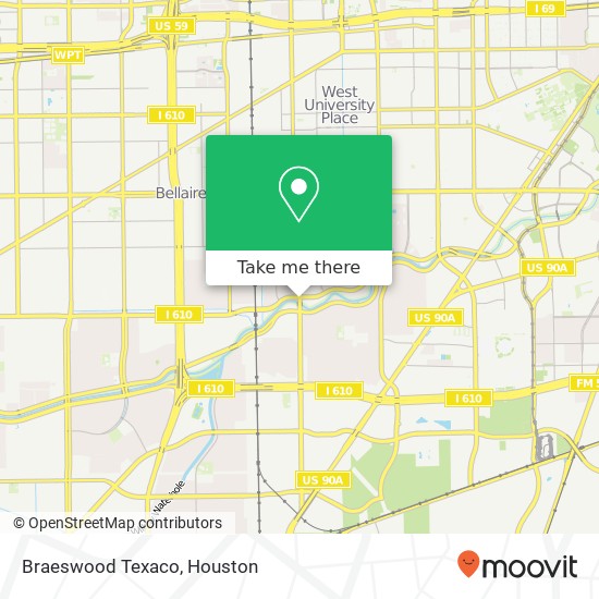 Mapa de Braeswood Texaco