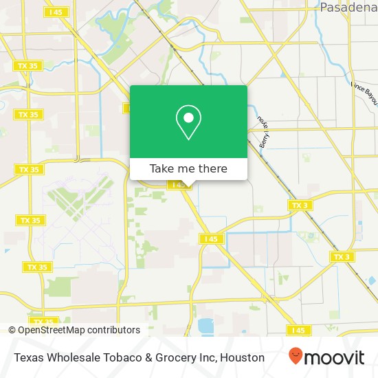 Texas Wholesale Tobaco & Grocery Inc map
