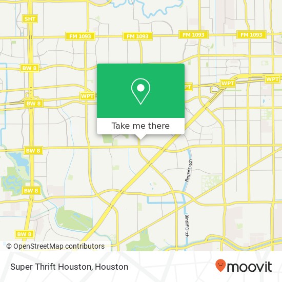 Mapa de Super Thrift Houston