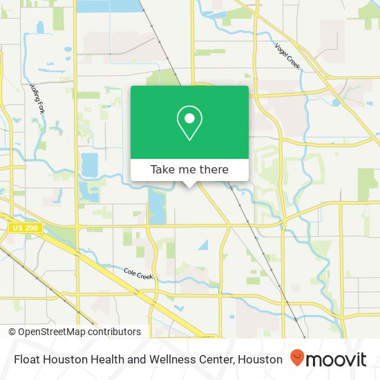 Mapa de Float Houston Health and Wellness Center