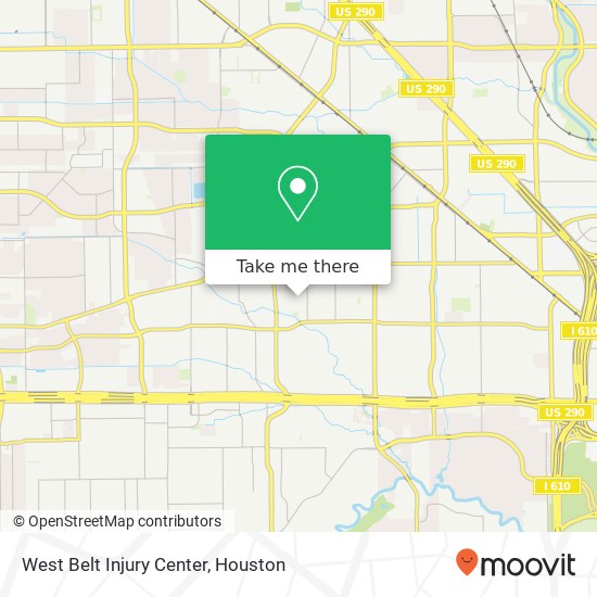 West Belt Injury Center map