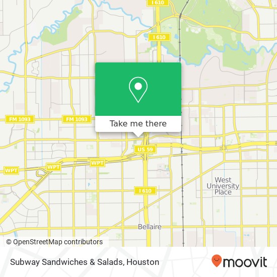 Mapa de Subway Sandwiches & Salads