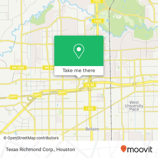 Mapa de Texas Richmond Corp.