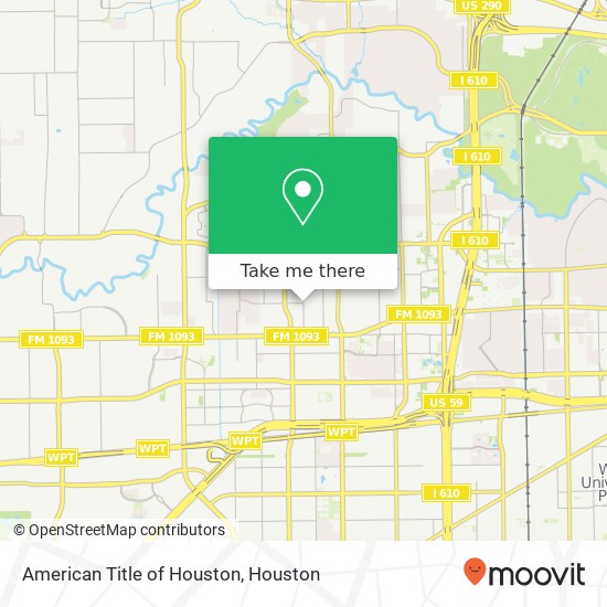 Mapa de American Title of Houston